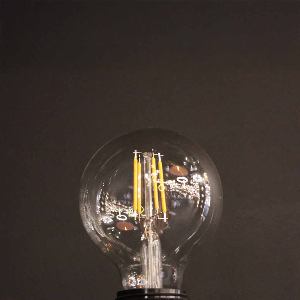 G80 Clear Glass Filament 4W 3000K Dimmable E27 Light Bulb