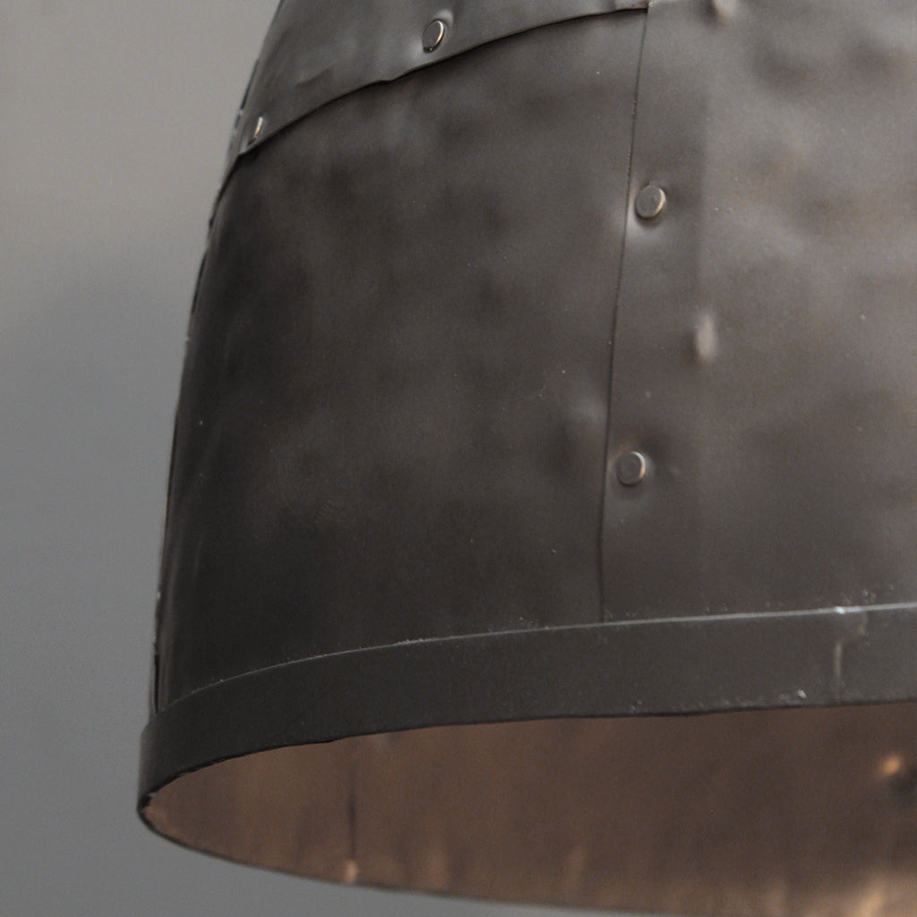 Gaian Rustic Pendant Light_600D Silver_Murano Plus NZ_Detail