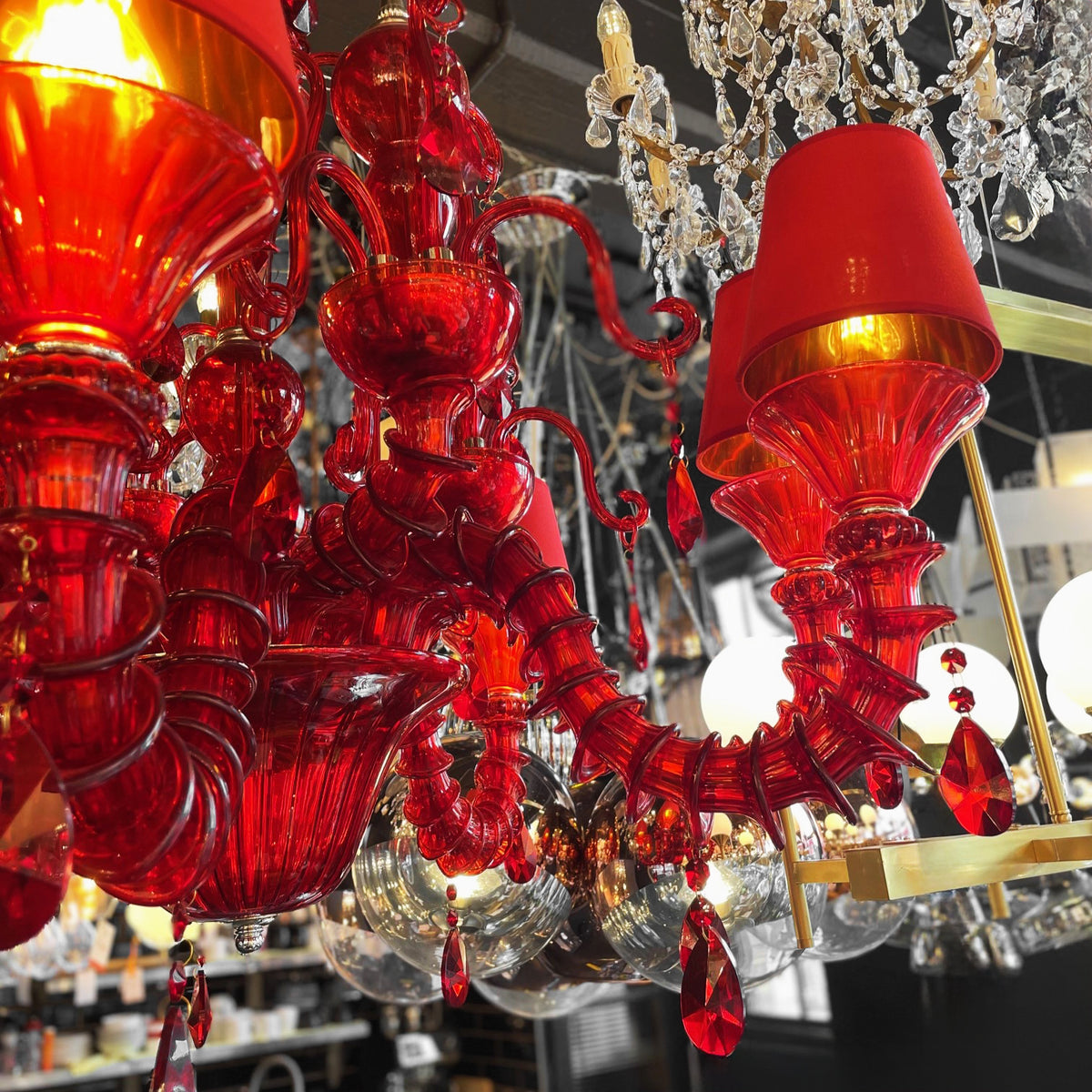 Maraschino Red Chandelier