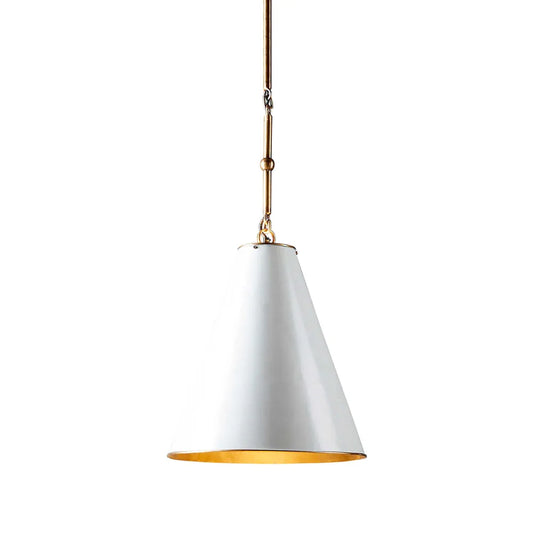 Monaco Brass Pendant White
