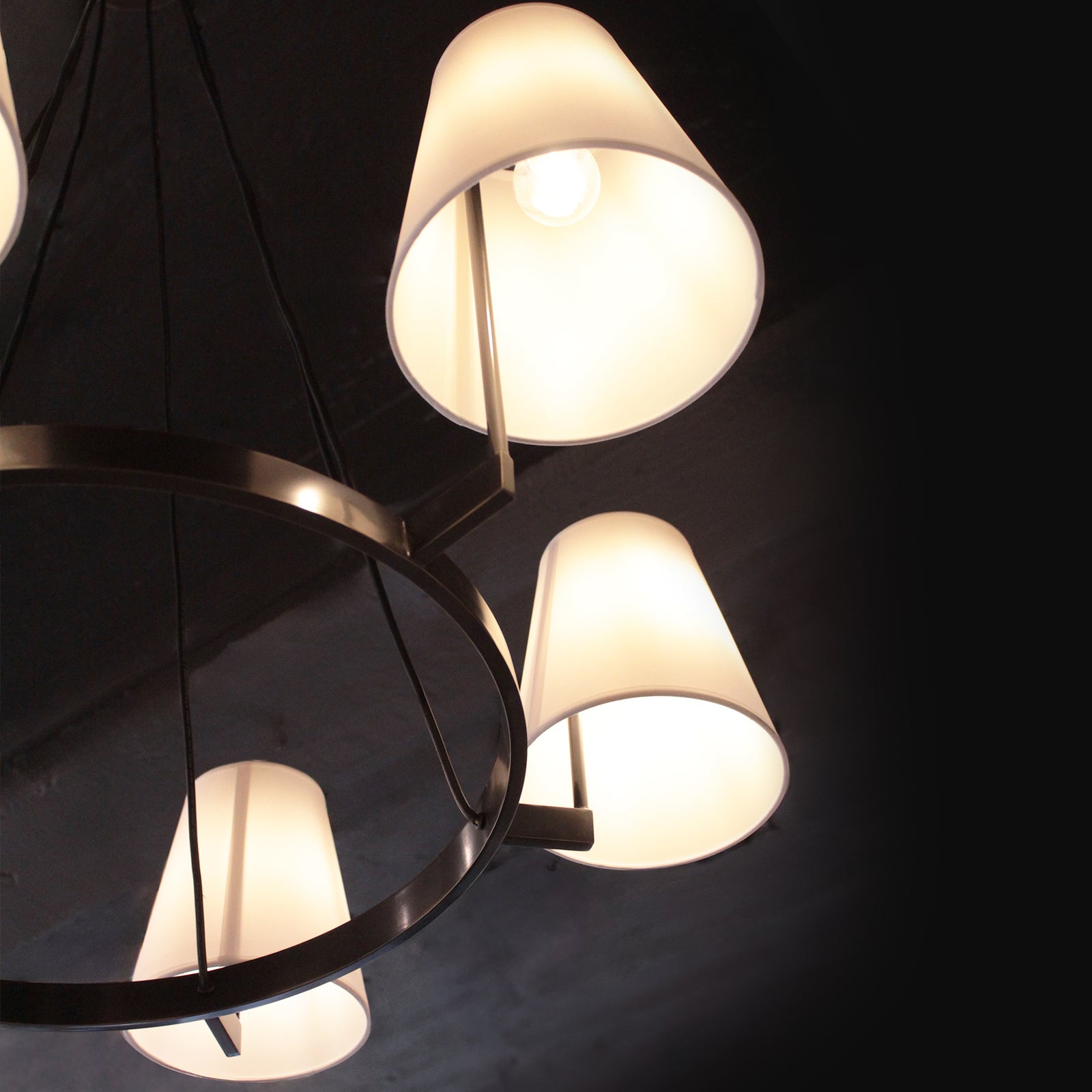 Murano Plus Ferbane Chandelier Black Modern Contemporary Lighting