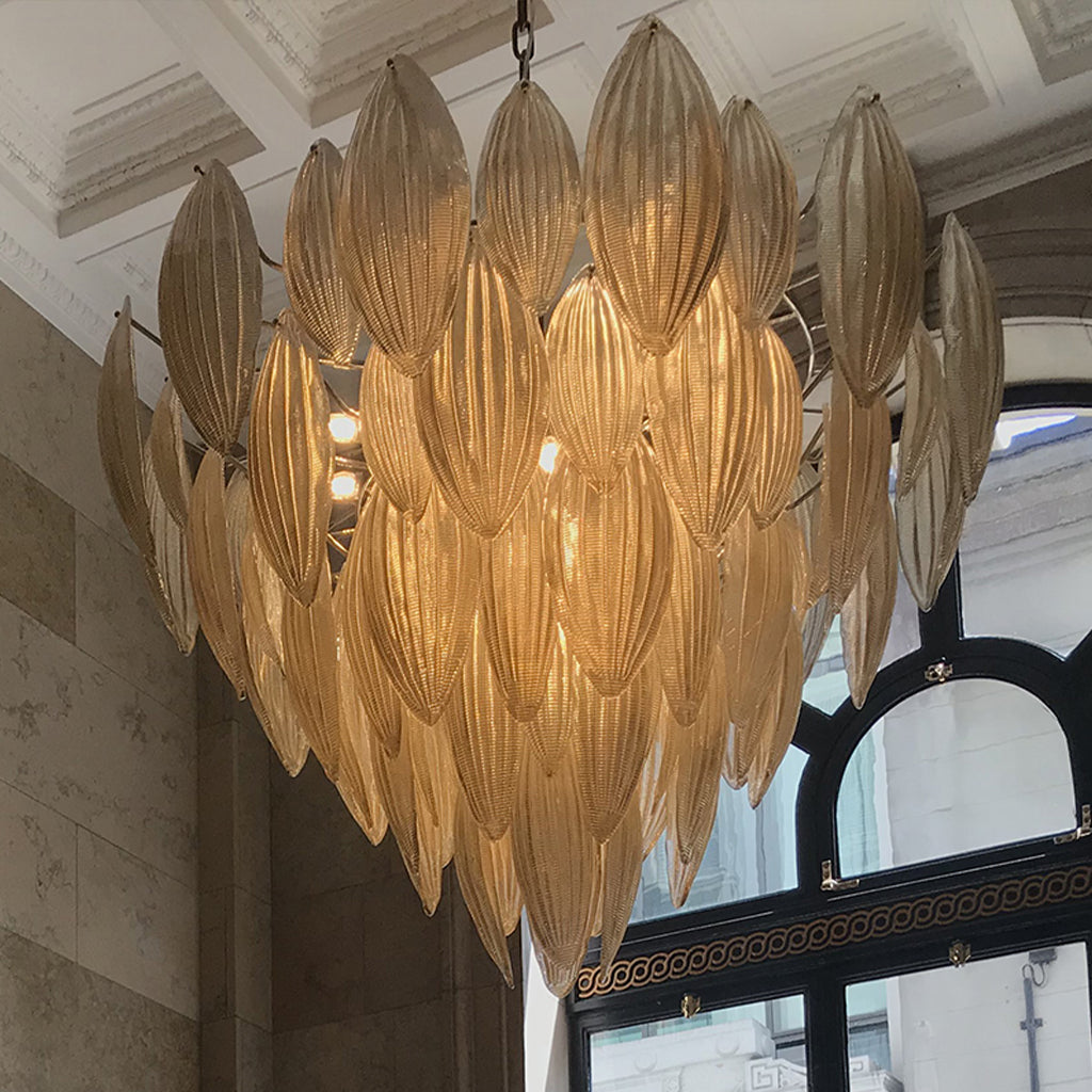 Murano Plus Cosima Chandelier Large Champagne handmade glass