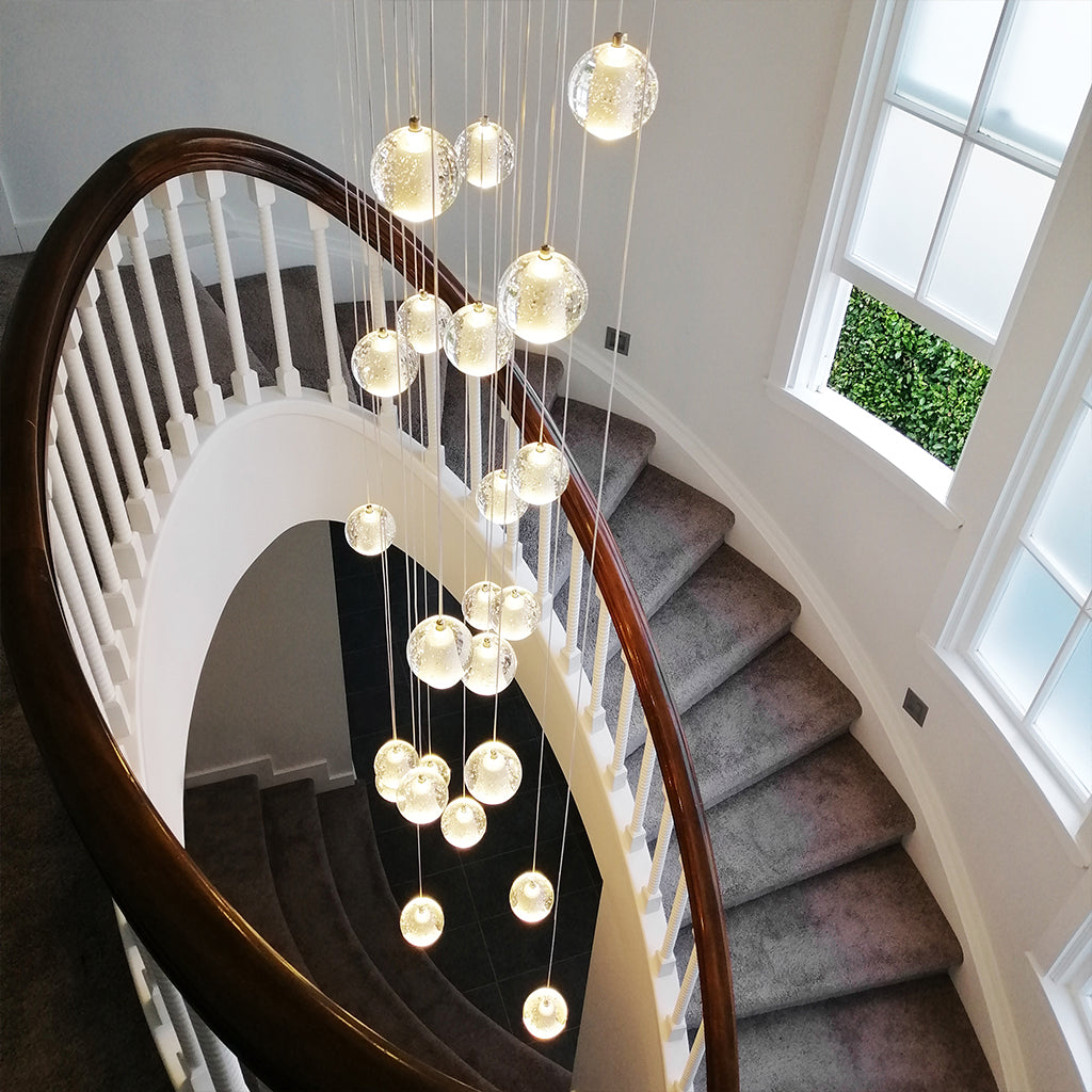 Murano Plus Custom Made Galaxy Pendant Light Cluster Crystal Pendants Stairwell