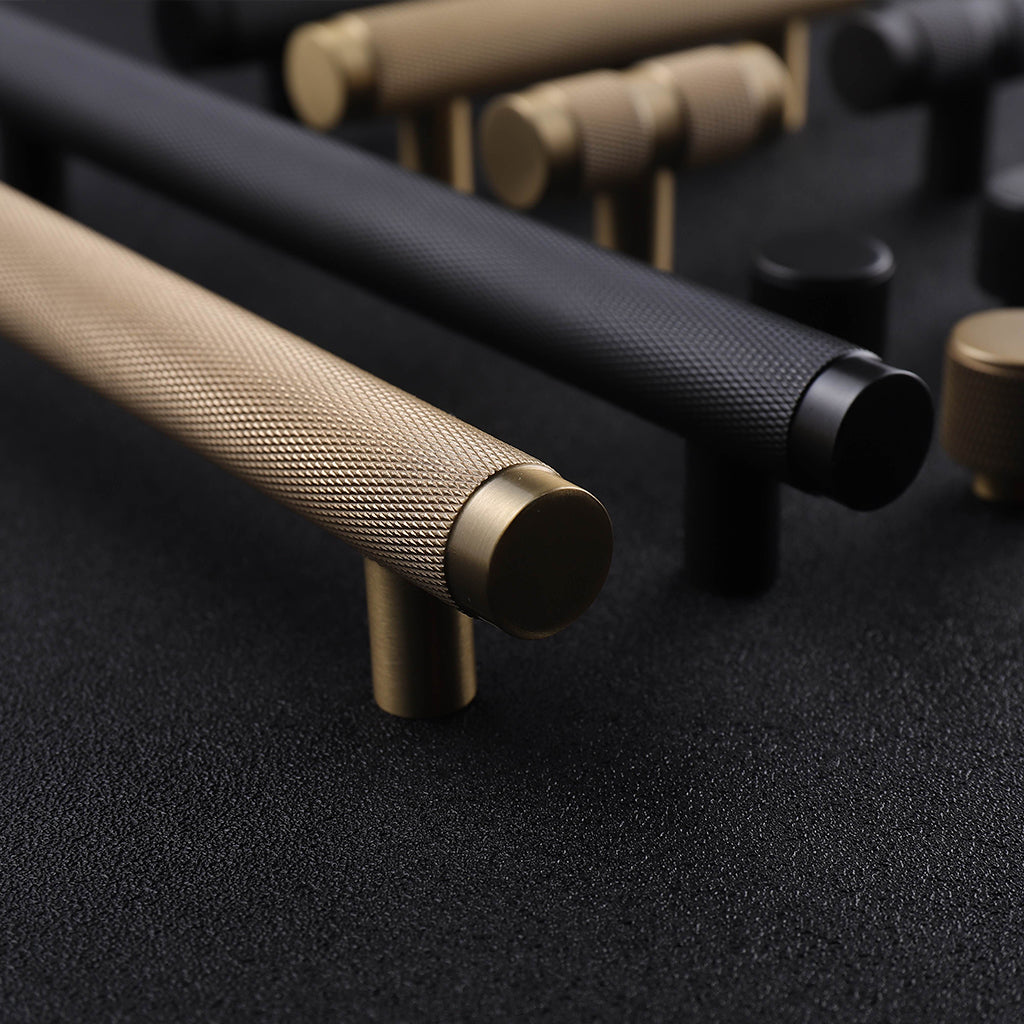 Murano Plus Brass Black Cabinet Handles Pulls