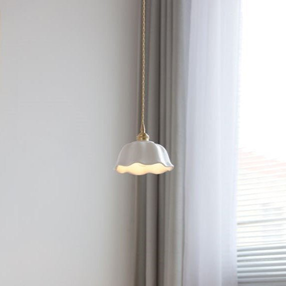 Ceramic white pendant light