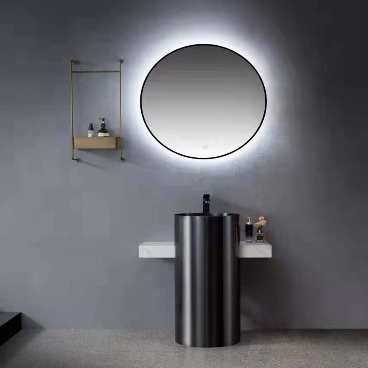 Coda - Round LED Backlit Mirror With Frame