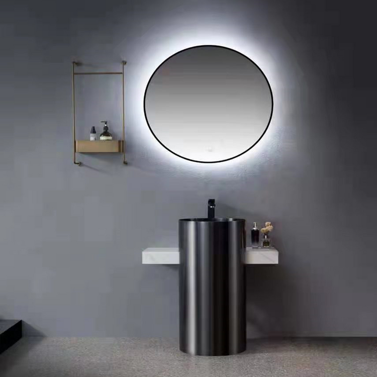 Coda Round LED Backlit Mirror With Frame