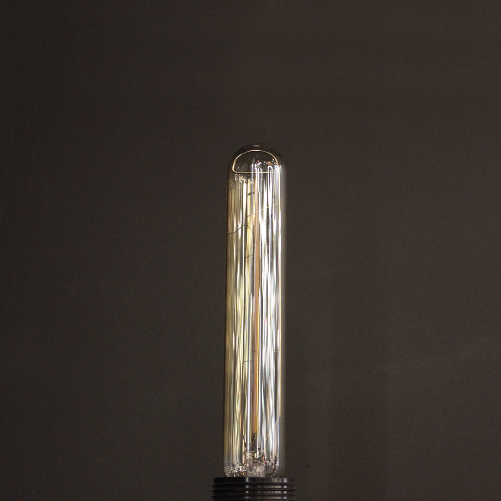 T185 Amber Glass Straight Filament 4W 2200K LED Dimmable E27 Light Bulb