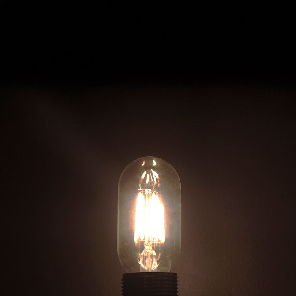 T45 Clear Glass Filament 4W 3000K LED Dimmable E27 Light Bulb