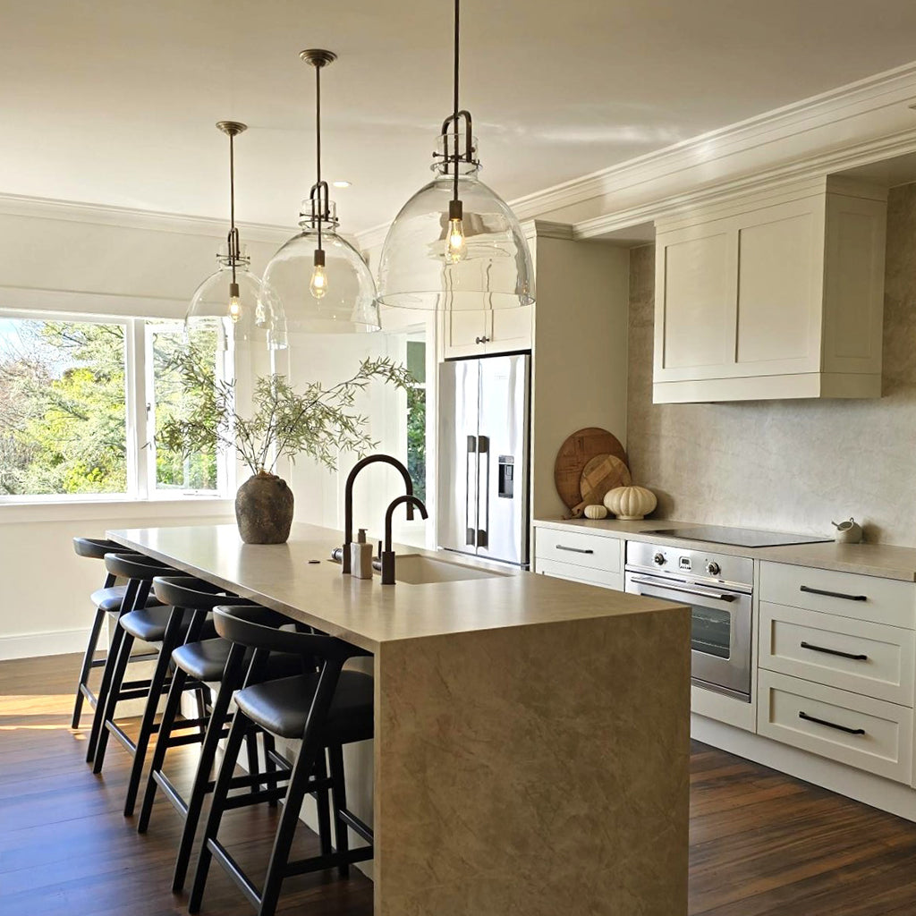 Wright Antique Brass Pendant Light _Murano Plus NZ_Kitchen