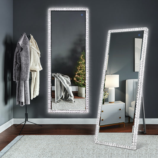 Sparkle Crystal LED Mirror Rectangle 1600 long