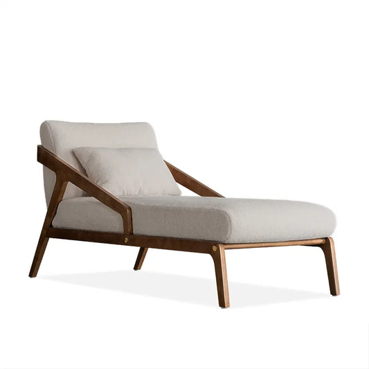 Ella Boucle Upholstered Mid-Century Chaise