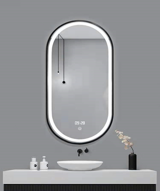 OVATION LED Mirror Long with black frame 500mm X 800mm