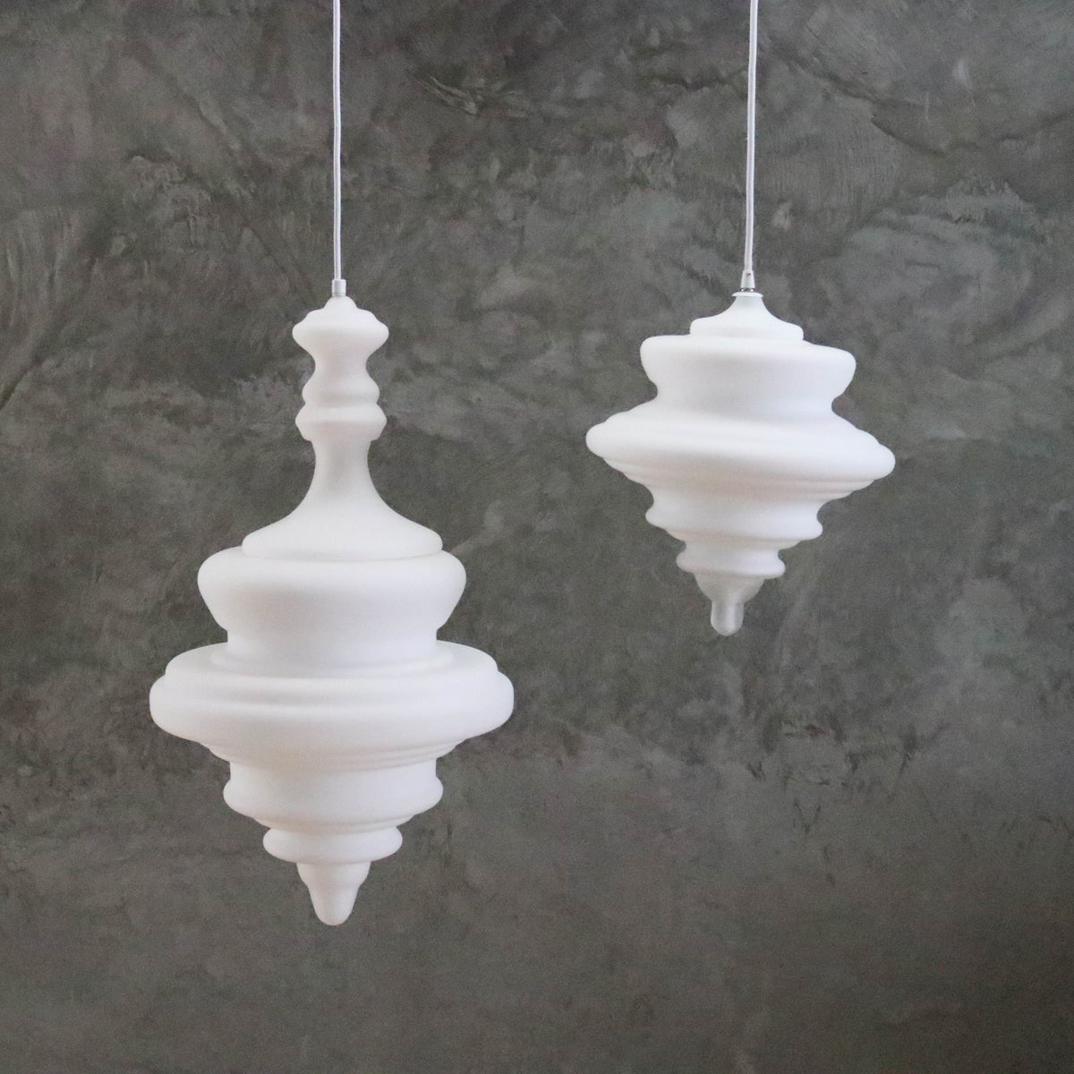 Schelp Opal Pendants_Tall_Style A_Murano Plus lighting nz
