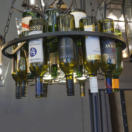 Wine Bottle Chandelier Pendant at Murano Plus, Lighting Specialists in Auckland